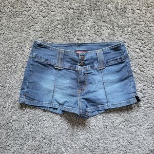 Angels Jeans Women's Blue Denim Shorts - Double Button Size Medium *NWOT*